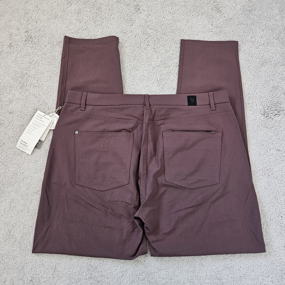 NWT Vuori | Meta Pant Athletic Slim Fit Chesnut 32", Mens 38 - Picture 8 of 10